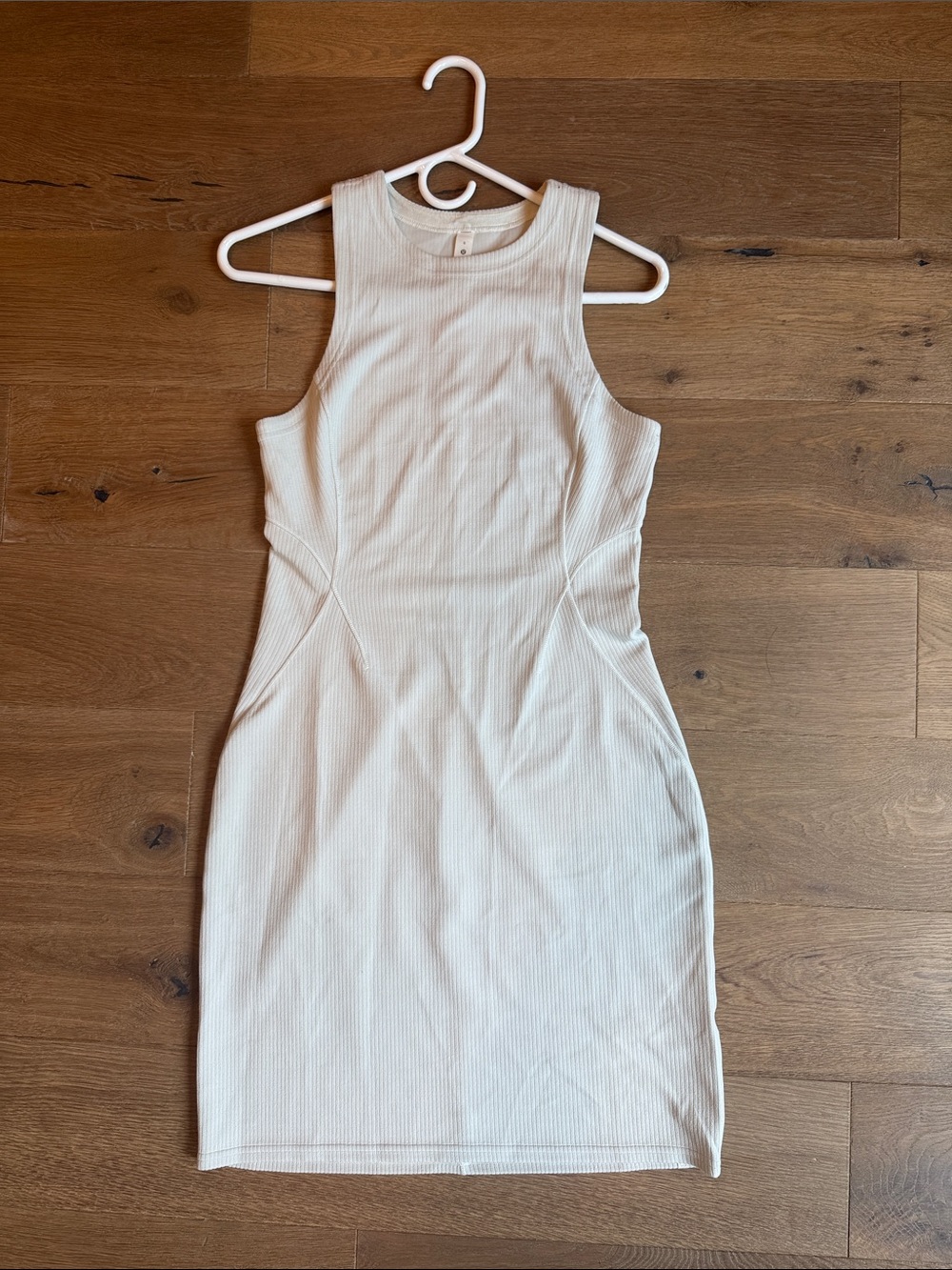 lululemon athletica Sleeveless Ribbed Midi Dress in Cream